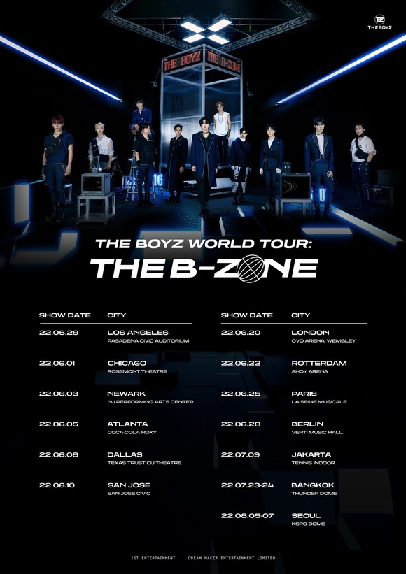 Boyz bổ sung các buổi biểu diễn ở Jakarta và Bangkok vào chuyến lưu diễn vòng quanh thế giới